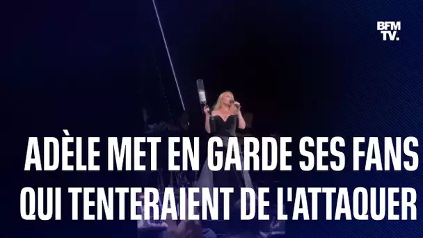 Las Vegas: en plein concert, Adèle met en garde ses fans qui tenteraient de l'attaquer