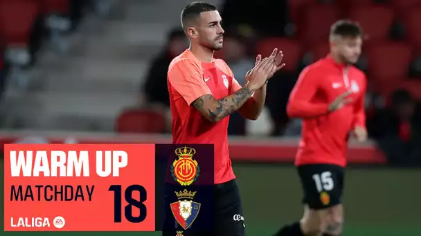 Calentamiento RCD Mallorca vs CA Osasuna