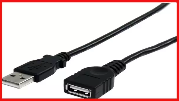 StarTech.com 3 ft Black USB 2.0 Extension Cable A to A - M/F - 3 ft USB A to A Extension Cable - 3ft