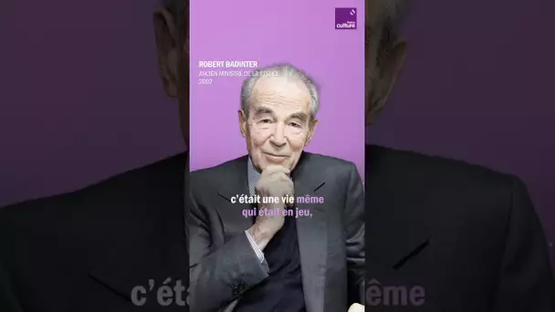 Robert Badinter évoque son discours historique qui a mené à l'abolition de la peine de mort