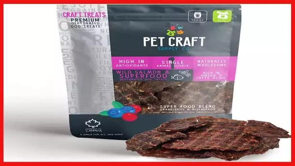 Pet Craft Supply Wild Caught Pure Dehydrated Pacific Salmon Blueberry Cranberry Superfood Healthy