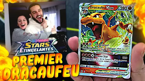 ON PACK NOS PREMIERES CARTES DRACAUFEU EN FRANCAIS DANS STARS ETINCELANTES ! OUVERTURE CARTE POKEMON