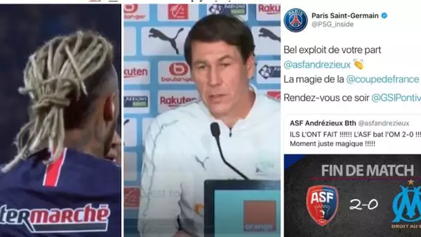 Le PSG felicite Andrezieux, Le like wtf d'Nsoki sur Rabiot,  colère de garcia et eyrault OM, mbappe