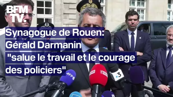 Synagogue de Rouen: Gérald Darmanin s'exprime après avoir décoré les policiers et les pompiers
