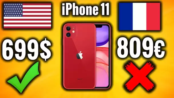 Pourquoi l'iPhone 11 est moins cher aux USA ?!