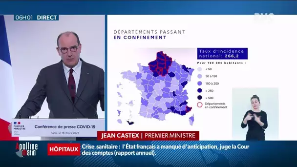 Jean Castex a annoncé un 3ème confinement pour 16 départements