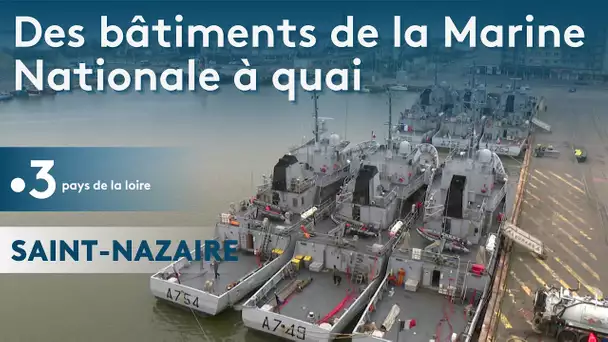 Port de St Nazaire : des jeunes à la découverte des bateaux de la Marine Nationale