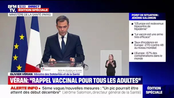 Covid-19: Olivier Véran assure que "nous avons suffisamment de vaccins"