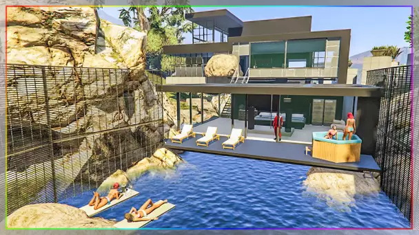 UNE VILLA DE MILLIONNAIRE AVEC CASCADE MAGNIFIQUE SUR GTA 5 !!