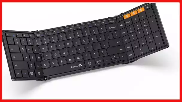 Foldable Bluetooth Keyboard, ProtoArc XK01 Folding Wireless Portable Keyboard with Numeric Keypad,