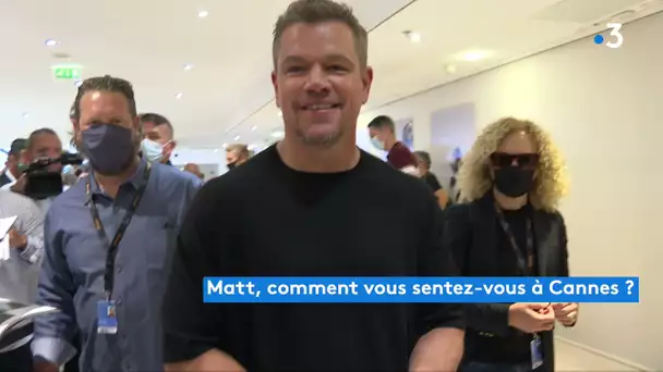 #Cannes2021 - Un petit mot de Matt Damon et Camille Cottin avant leur conférence de presse