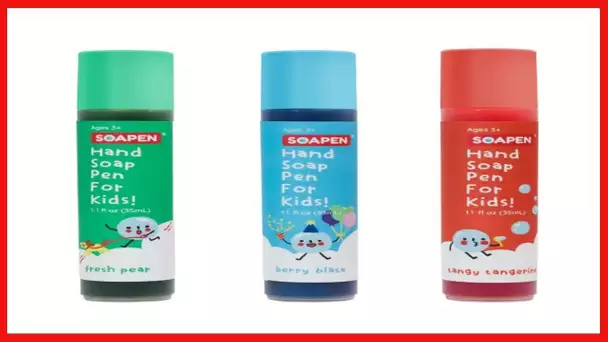 SOAPEN Kids' Roll-On Hand Soap | As Seen on Shark Tank | Fun, Colorful Soap Pen | Encourages Proper