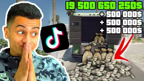 JE TEST DES GLITCHS D'ARGENT TIK-TOK SUR GTA 5 ! (money)