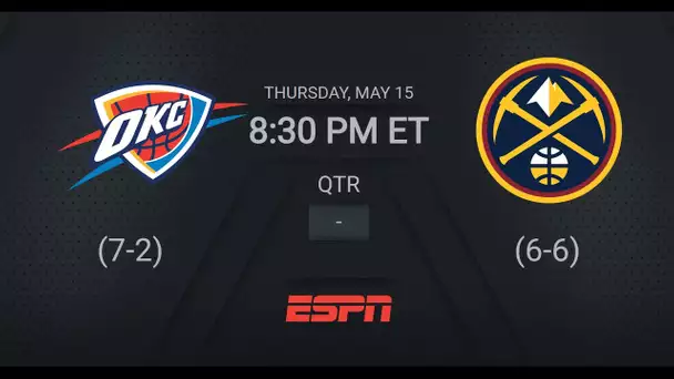 OKC Thunder @ Denver Nuggets | #NBAPlayoffs presented by Google ESPN Live Scoreboard