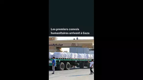 Les premiers convois humanitaires arrivent à Gaza