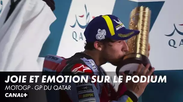 Joie et émotion sur le podium - MotoGP - GP du Qatar