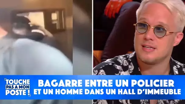 Bagarre entre un policier et un homme dans un hall d’immeuble