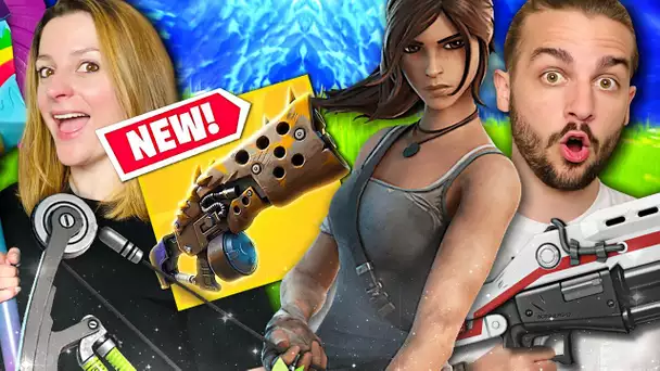 ON DEBLOQUE LE SKIN LARA CROFT TOMB RAIDER ET LE POMPE PRIMITIF MYTHIQUE ! FORTNITE DUO FR