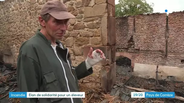 Corrèze : un incendie décime son exploitation, les voisins se mobilisent pour l'aider