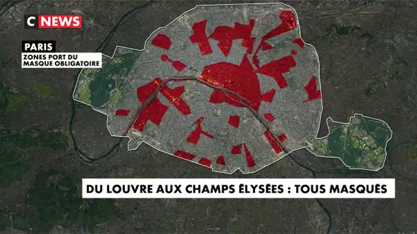 Coronavirus : du Louvre aux Champs-Elysées, les Parisiens se masquent
