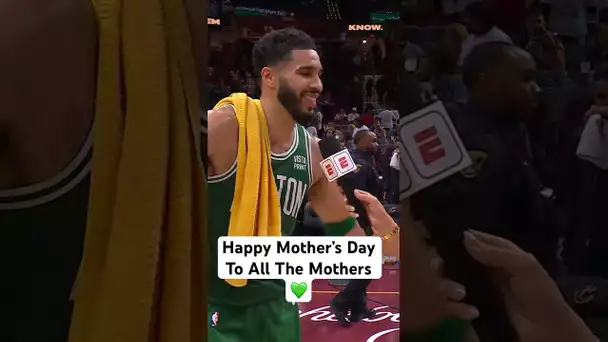 Happy Mother’s Day to all the Mothers from Jayson Tatum! 💚🙌|#Shorts