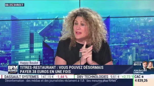 Happy Boulot : Vous pouvez désormais payer 38€ en une fois avec vos tickets restaurant
