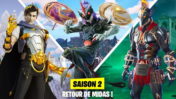 LE RETOUR DE MIDAS + PLEINS DE NOUVEAUTES ET LEAK POUR LA SUITE !  (FORTNITE CHAPITRE 5 SAISON 2)