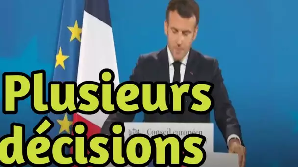 Urgent  : Emmanuel  Macron au Conseil européen : nous avons acté plusieurs décisions ...