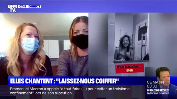 Elles chantent: "Laissez-nous coiffer"