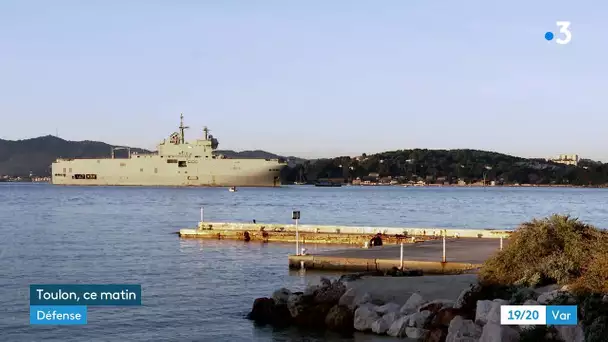 Le Dixmude de retour à Toulon après une mission dans le golfe de Guinée