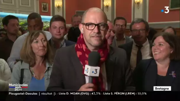 Hervé Guihard.  Réaction à sa élection à la mairie de Saint Brieuc