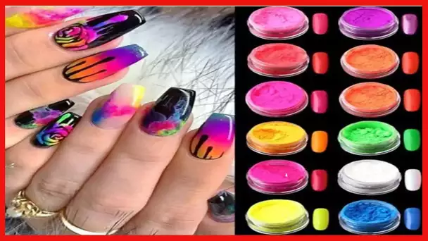 Neon Phosphor Pigment Powder Set Fluorescent Nail Glitter Eye Powder Manicure Decoration Nail Art