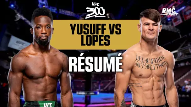 Résume UFC 300 : Un TKO expéditif dans le combat Yussuf vs la nouvelle pépite Lopes