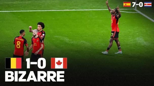 🤔 BIZARRE ! La Belgique bat le Canada (1-0), l’Espagne démolit le Costa Rica (7-0)