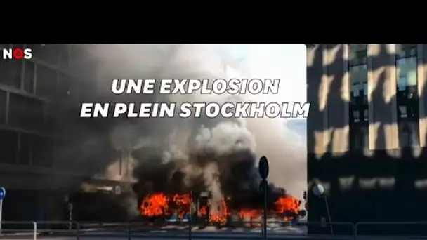 En plein Stockholm, les images impressionnantes de l’explosion d’un bus