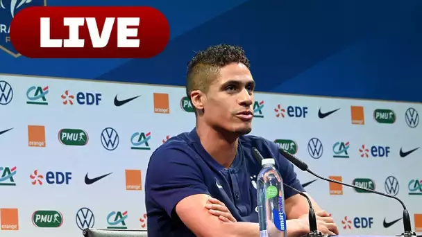 🔴 LIVE  🇫🇷🎙️ Suivez en direct la conférence de presse des Bleus avec Jules Koundé et Raphaël Varane