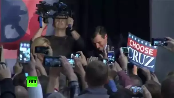 Ted Cruz célèbre sa victoire dans la primaire républicaine de l&#039;Iowa