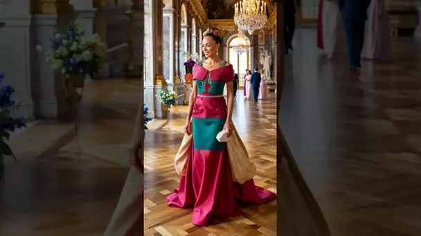 Brigitte Macron Stuns in Coral Chiffon at Versailles Gala | Summer 2025 Fashion Icon #brigittemacron