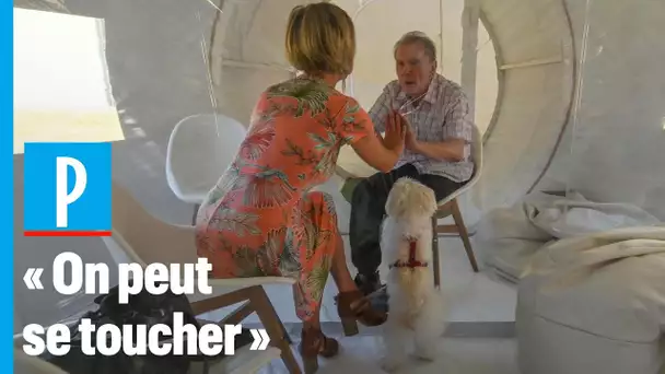 Ehpad : une «bulle gonflable» pour des retrouvailles «intimes, sans risques»