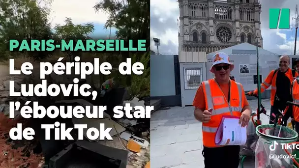 Ludovic, l’éboueur star de TikTok, termine à Marseille sa marche de ramassage de déchets