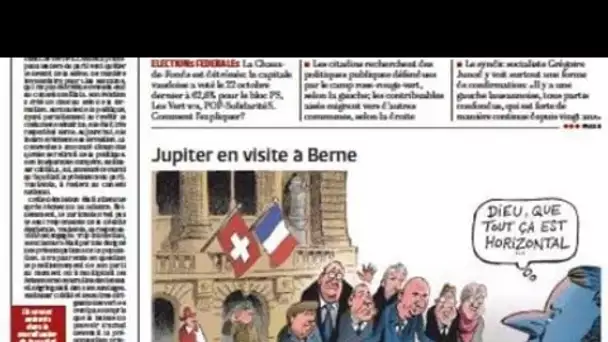Visite d'E. Macron en Suisse: "Le débat français aime ce qui secoue et ce qui brille" • FRANCE 24