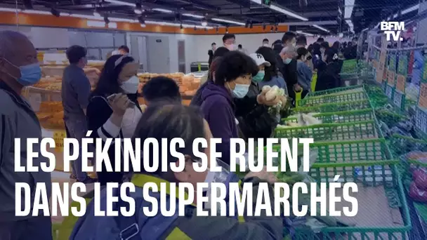 Craignant un confinement, les habitants de Pékin se ruent dans les supermarchés