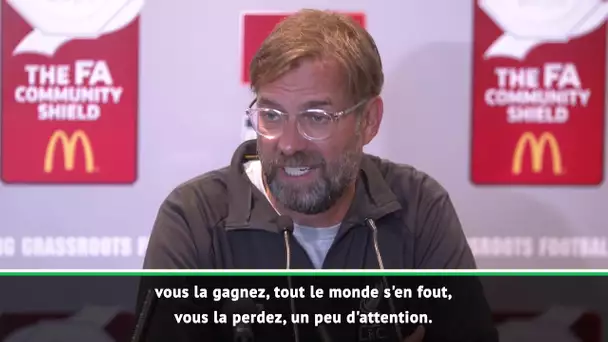 Klopp: "Gagner le Community Shield, tout le monde s'en fout"