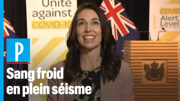 La Première ministre néo-zélandaise imperturbable lors d'un séisme en plein direct