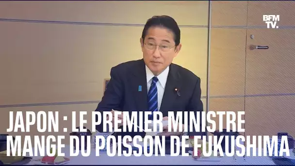 Le Premier ministre japonais tente de rassurer en mangeant du poisson pêché à Fukushima