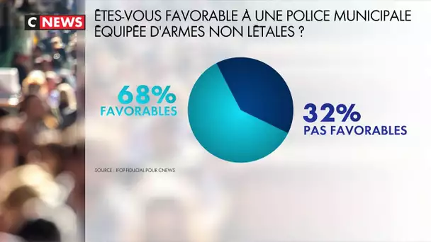 Sécurité : plus d'un Français sur deux favorable à la mise en place de polices municipales armées