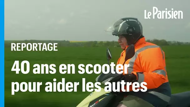 Après 40 ans sur les routes de l'Oise en scooter, Micheline, auxiliaire de vie, prend sa retraite