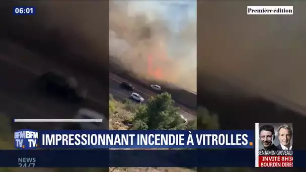 Le train serait-il responsable de l'impressionnant incendie qui a pris à Vitrolles ?