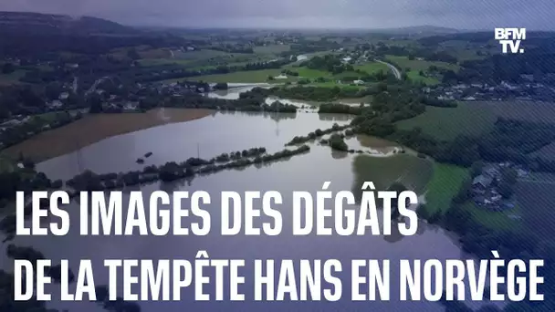 Les images des dégâts causés par la tempête Hans en Norvège