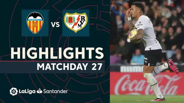Resumen de Valencia CF vs Rayo Vallecano (1-1)